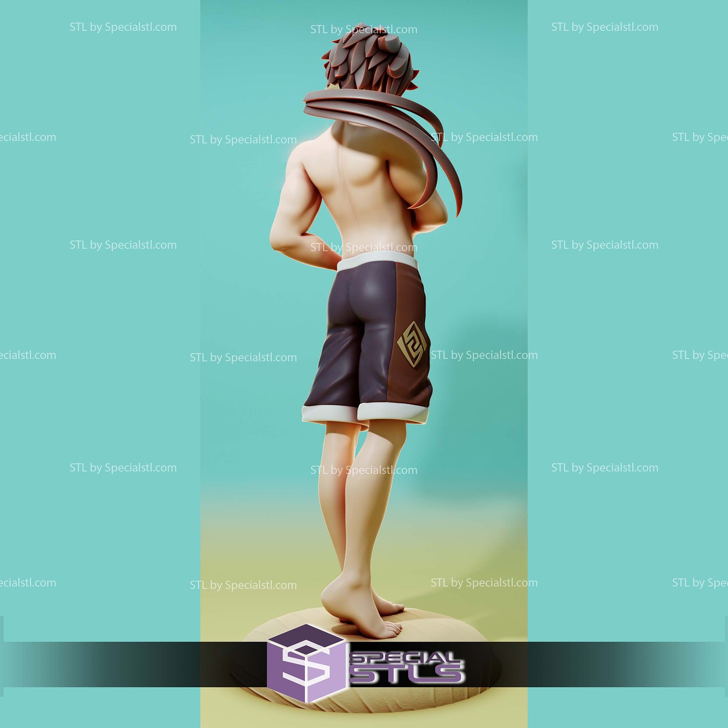 Zhongli Archon Of The Beaches Digital STL Files 3D Model — view 3