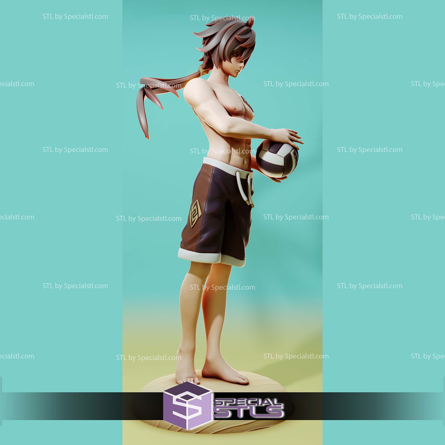 Zhongli Archon Of The Beaches Digital STL Files 3D Model — view 4