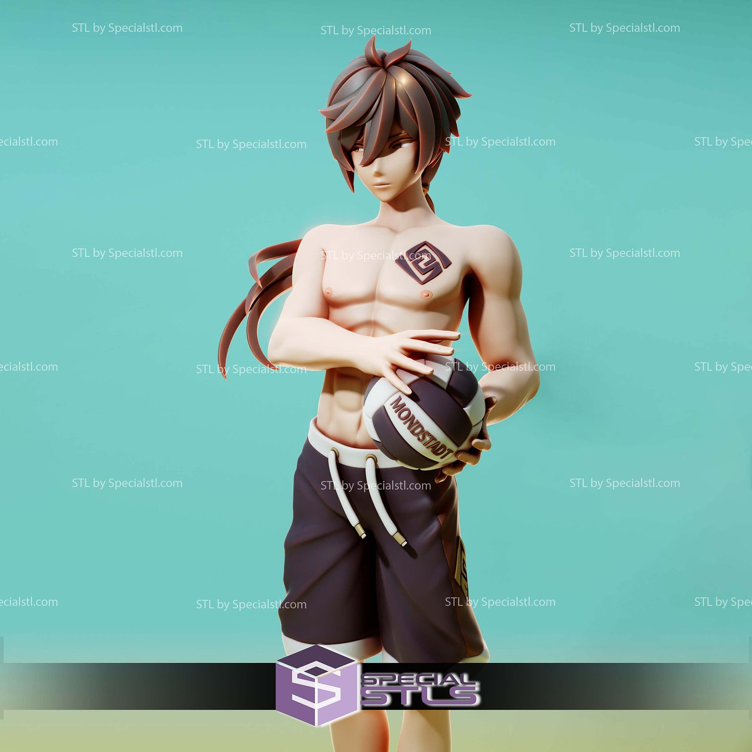 Zhongli Archon Of The Beaches Digital STL Files 3D Model — view 5