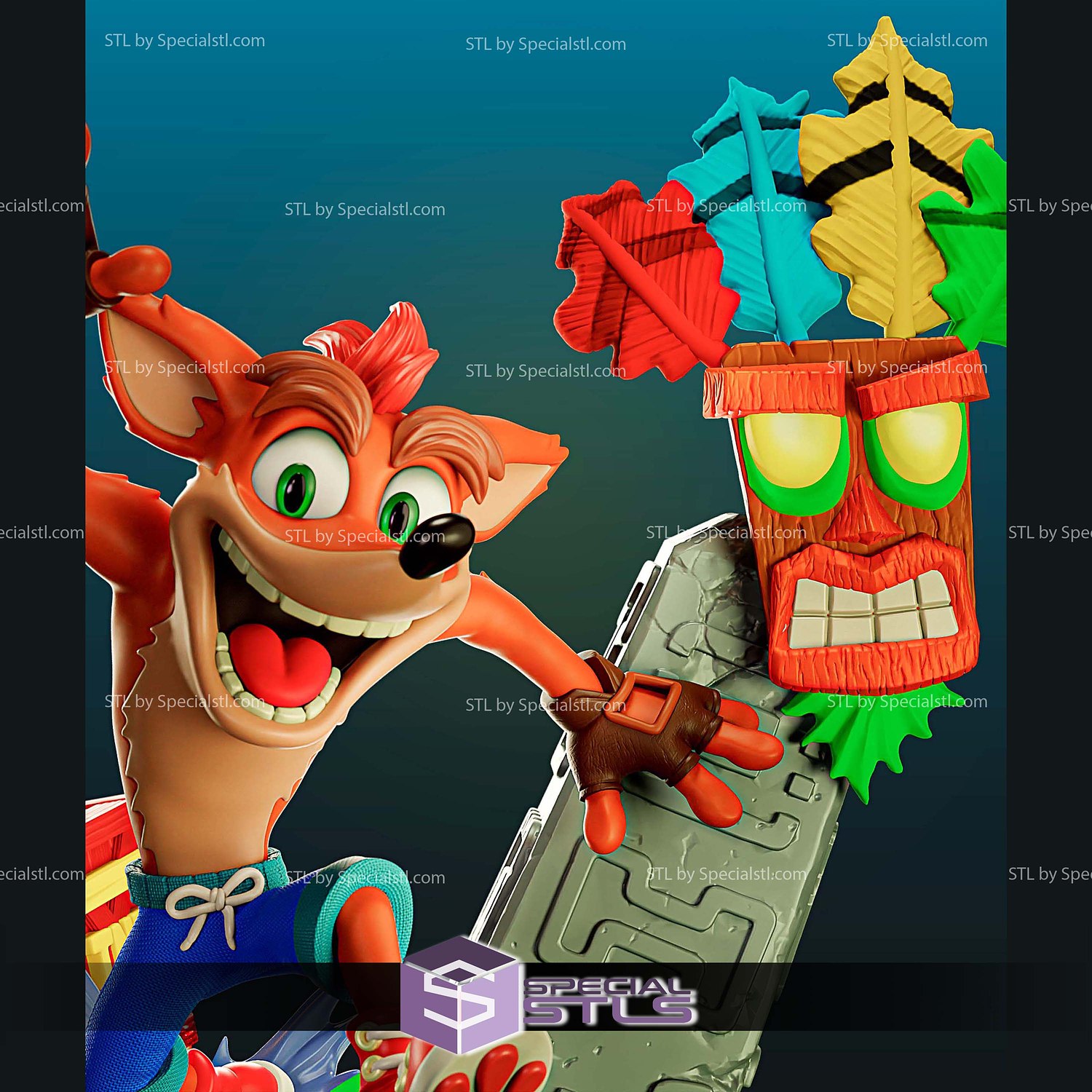 Crash Bandicoot Nitro Diorama 3D Printer Files STL Model — view 2