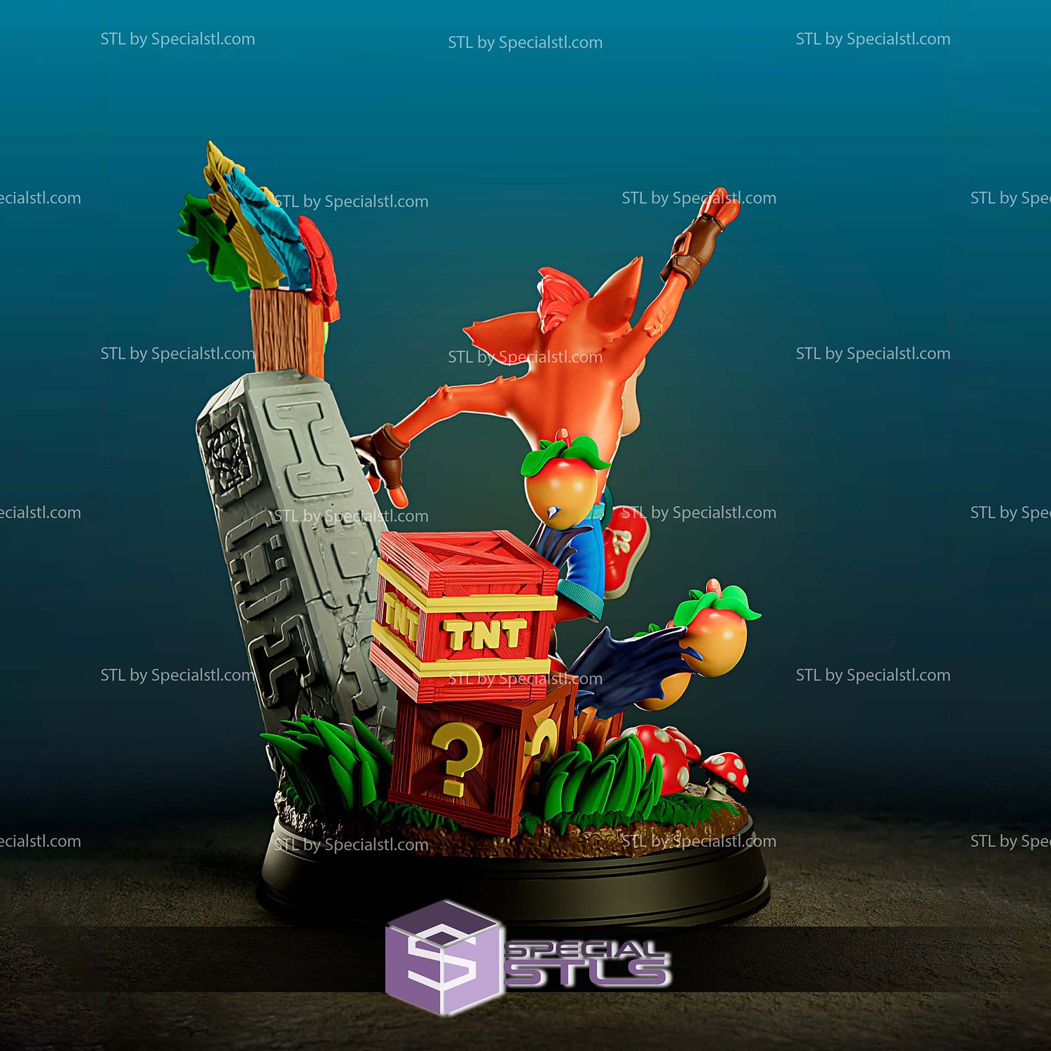 Crash Bandicoot Nitro Diorama 3D Printer Files STL Model — view 4