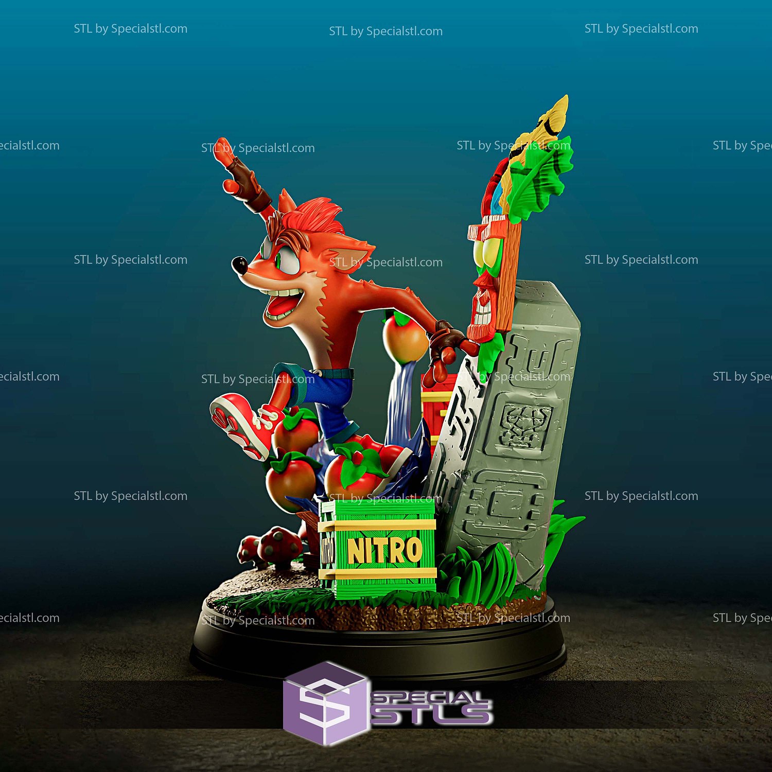 Crash Bandicoot Nitro Diorama 3D Printer Files STL Model — view 5