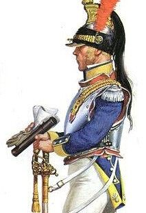 Napoleon Cuirassier figure on a prancing horse 3D STL Model — view 5