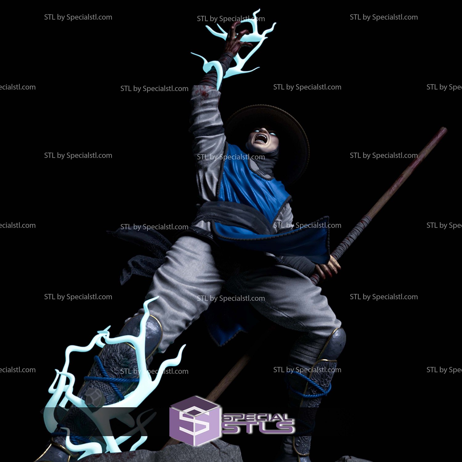Raiden Thunder Mortal Kombat STL Files 3D Model — view 2