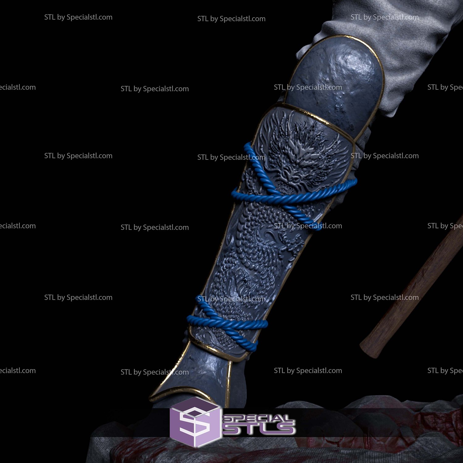 Raiden Thunder Mortal Kombat STL Files 3D Model — view 3