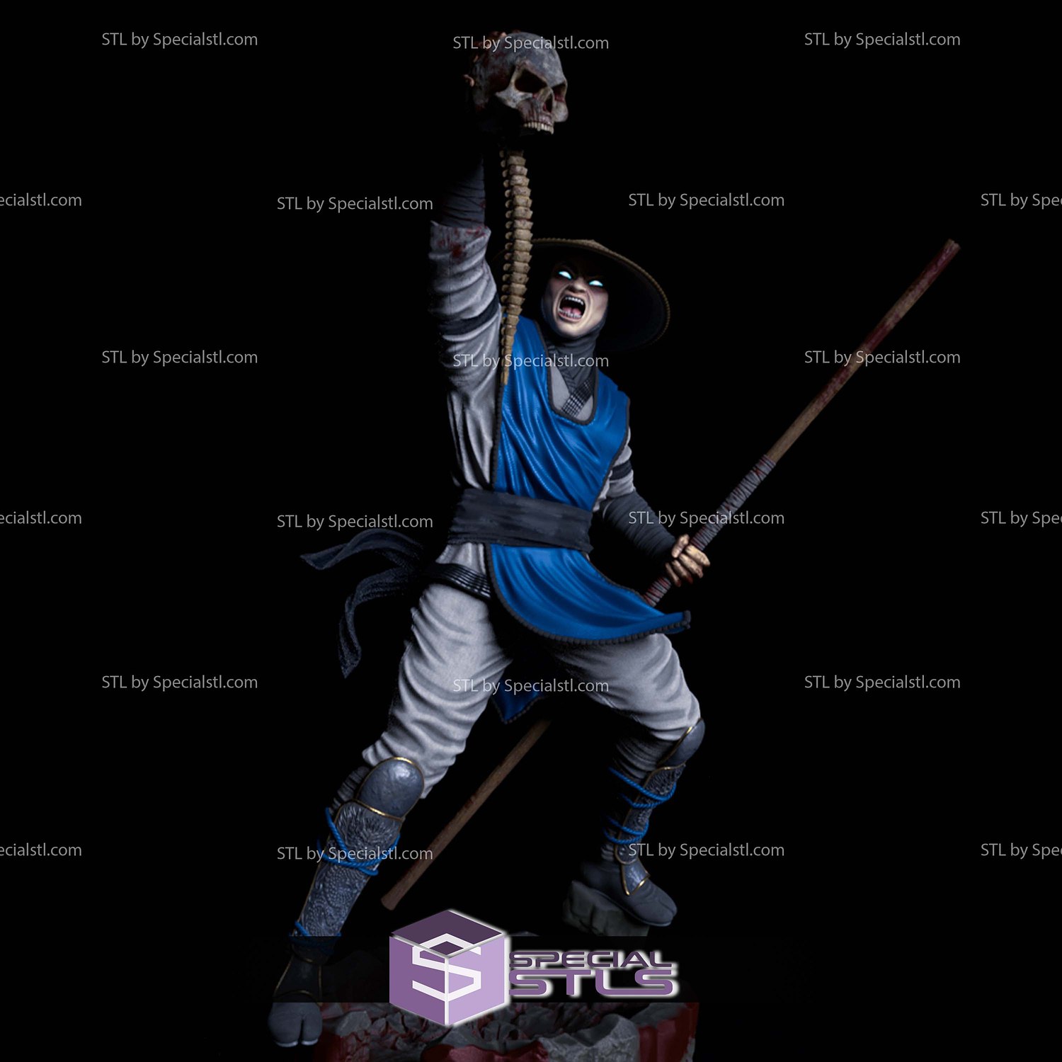 Raiden Thunder Mortal Kombat STL Files 3D Model — view 4