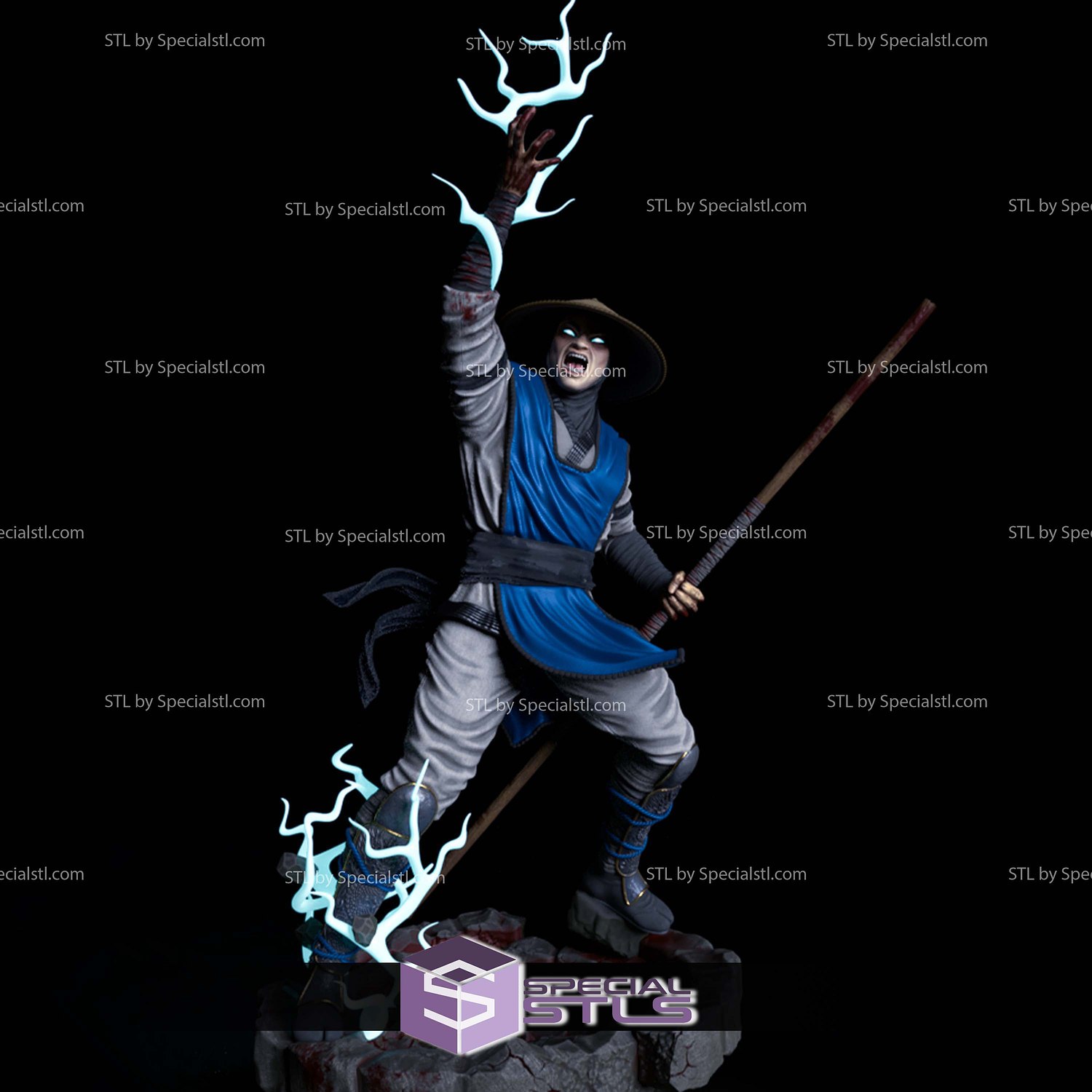 Raiden Thunder Mortal Kombat STL Files 3D Model — view 6