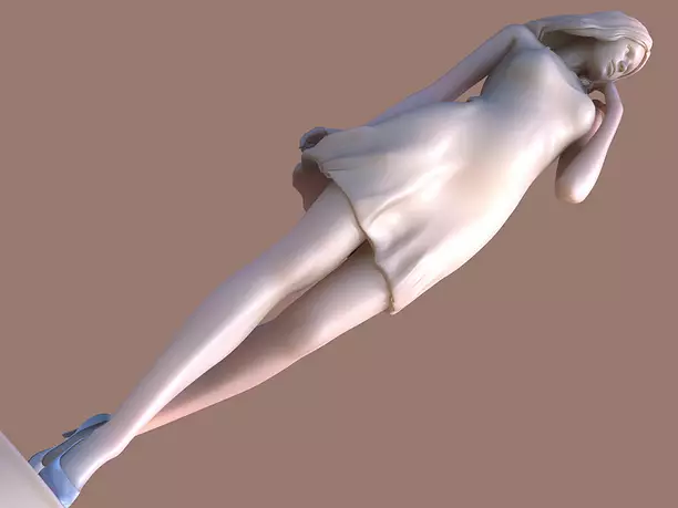 Woman Walking 3D STL Model