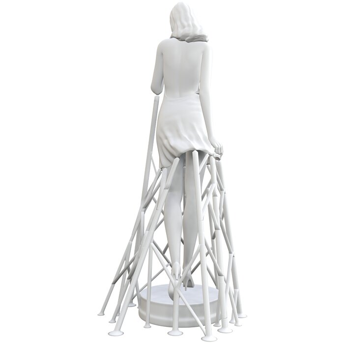 Woman Walking 3D STL Model — view 3