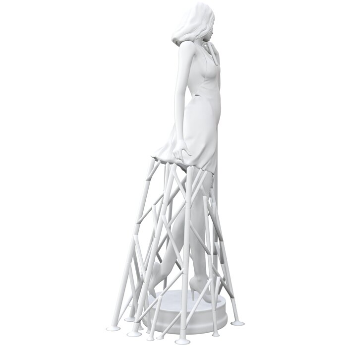 Woman Walking 3D STL Model — view 4
