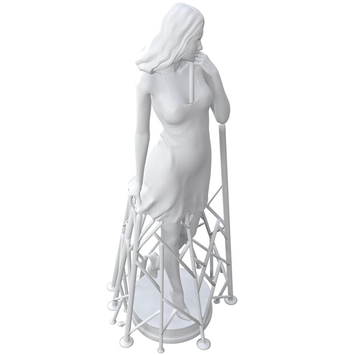 Woman Walking 3D STL Model — view 5