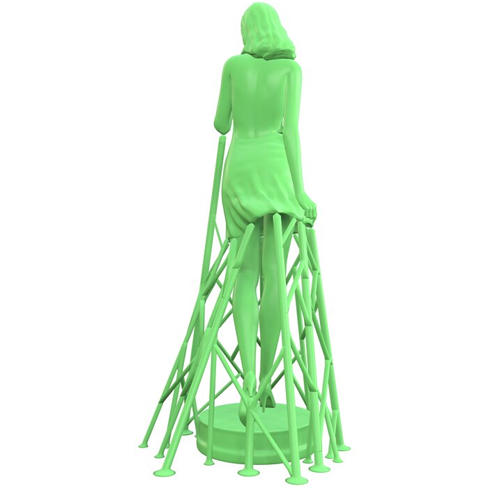 Woman Walking 3D STL Model — view 6