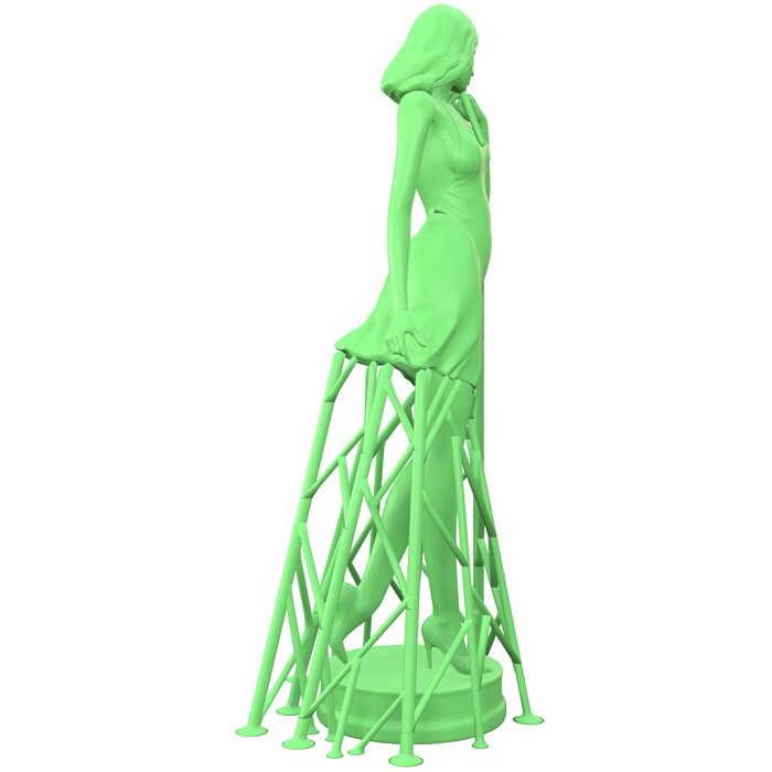 Woman Walking 3D STL Model — view 7