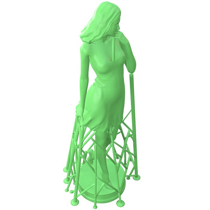 Woman Walking 3D STL Model — view 8