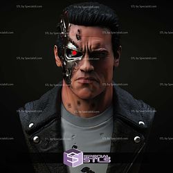 Simple STL Collection Terminator Bust 3D Model