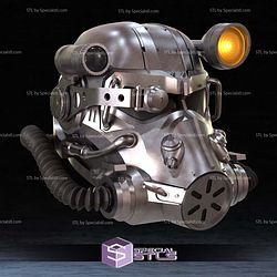 Cosplay STL Files Fallout T-60 Helmet 3D Model