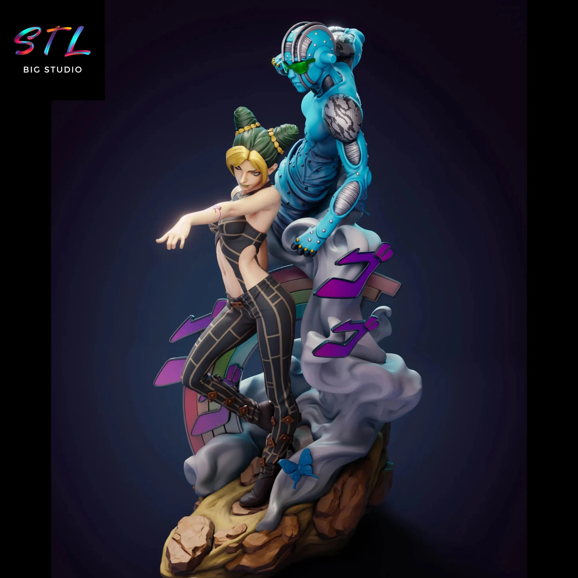 Jolyne Cujoh & Stand STL | JoJo’s Bizarre Adventure | 3D Printable Model Model — view 2