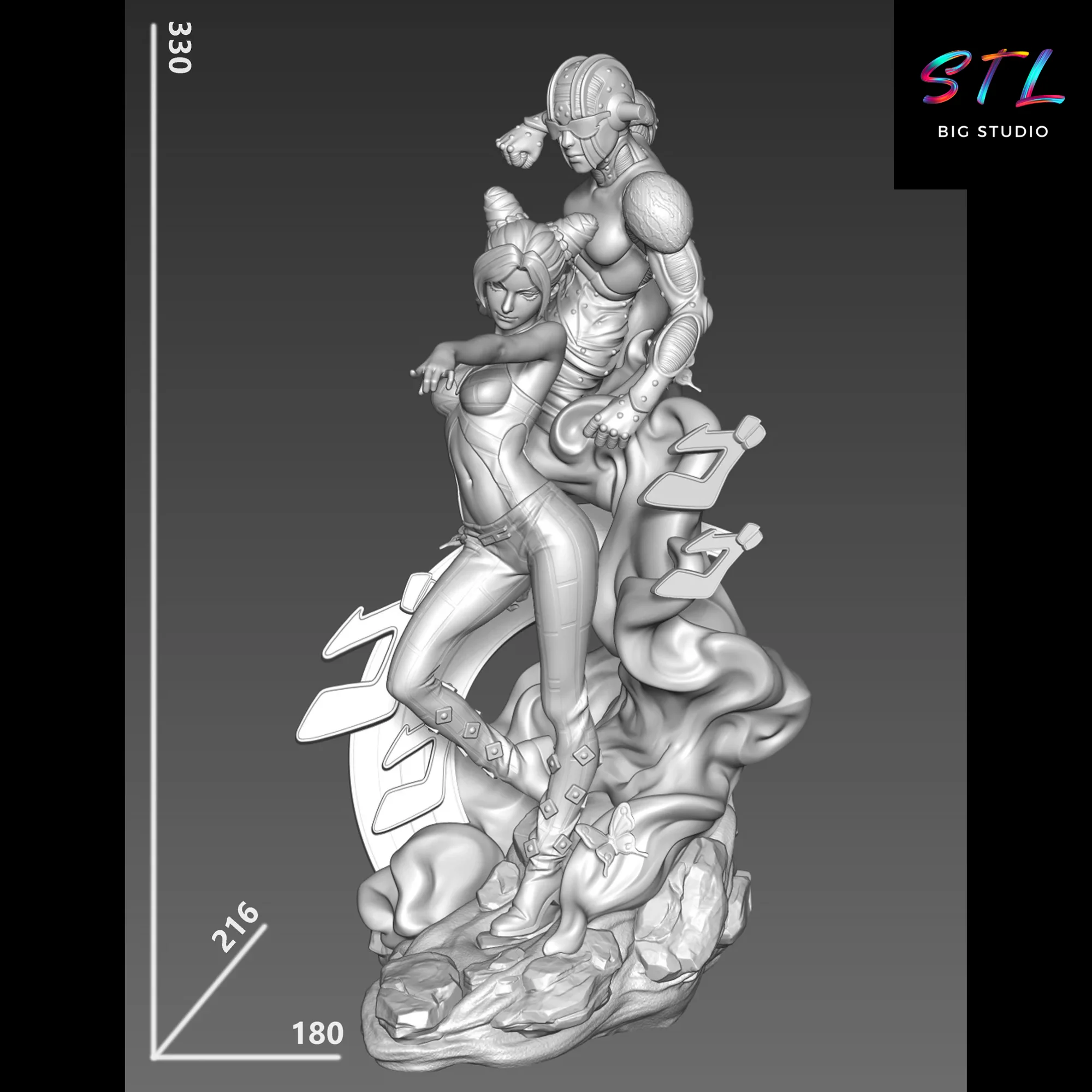 Jolyne Cujoh & Stand STL | JoJo’s Bizarre Adventure | 3D Printable Model Model — view 5