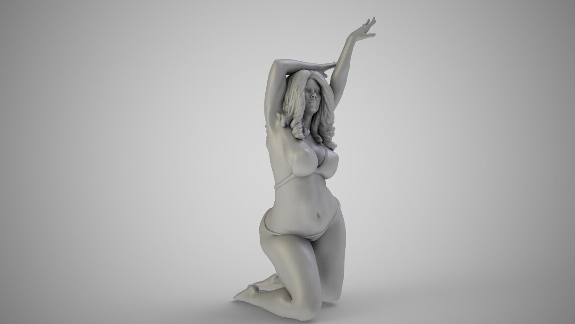 Woman with Beautiful Arms 3D 3MF Model — view 2