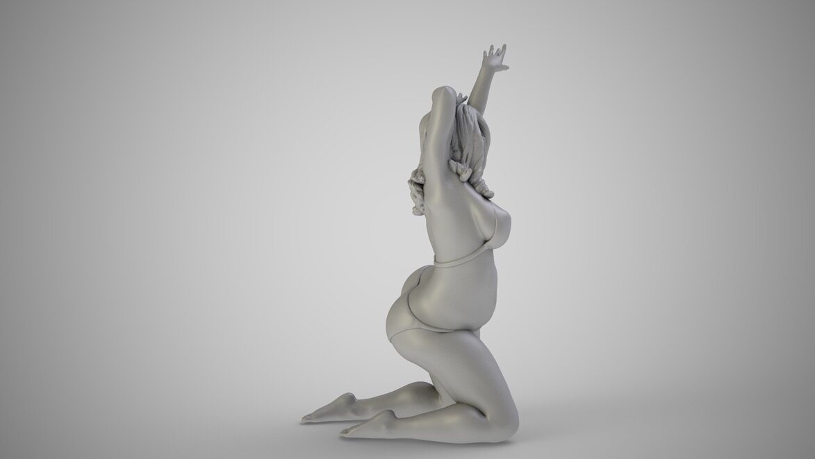 Woman with Beautiful Arms 3D 3MF Model — view 3