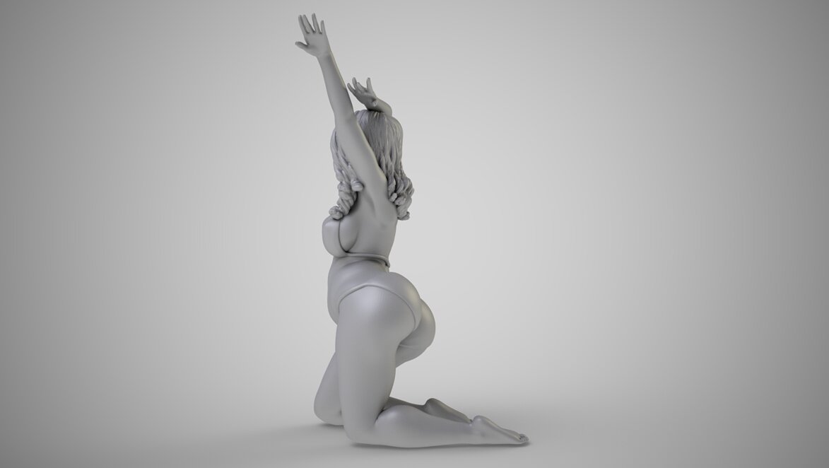 Woman with Beautiful Arms 3D 3MF Model — view 7
