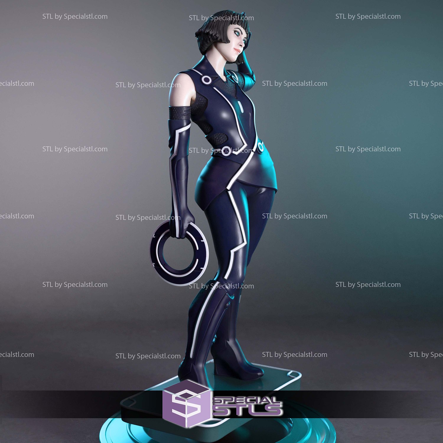 Quorra Tron Legacy 3D Printer Files STL Model — view 2