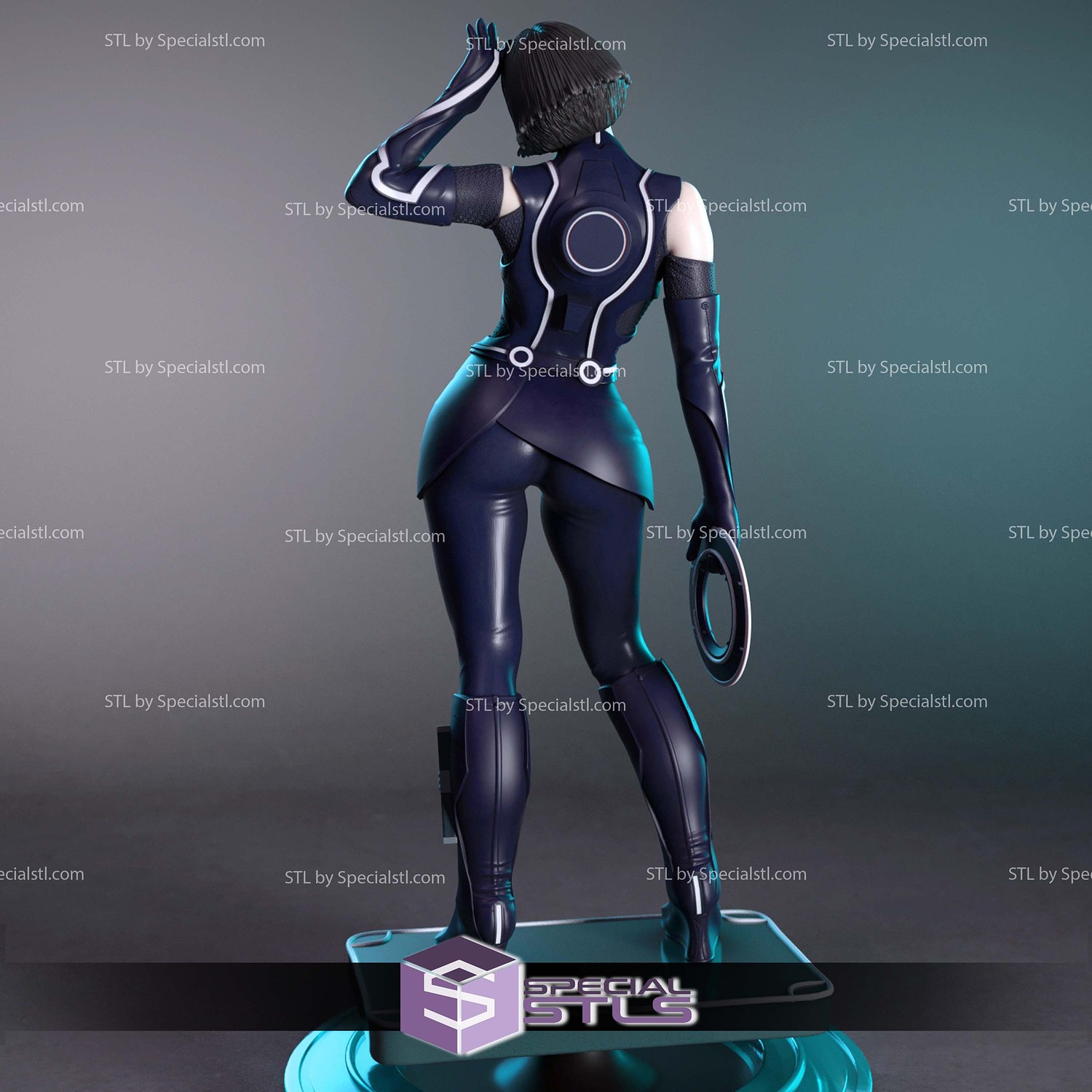Quorra Tron Legacy 3D Printer Files STL Model — view 4