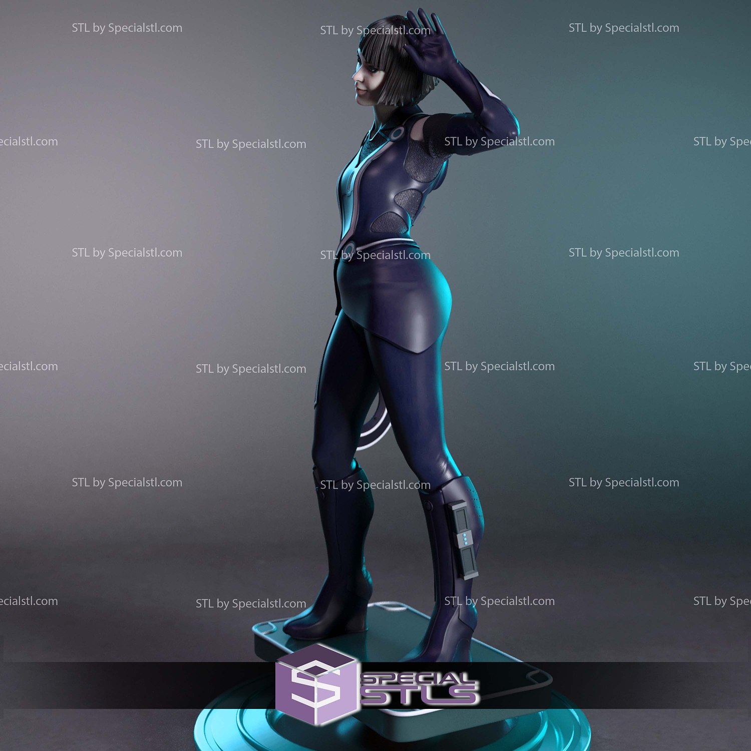 Quorra Tron Legacy 3D Printer Files STL Model — view 5