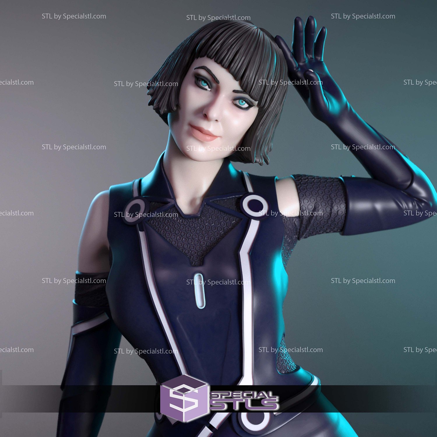 Quorra Tron Legacy 3D Printer Files STL Model — view 6