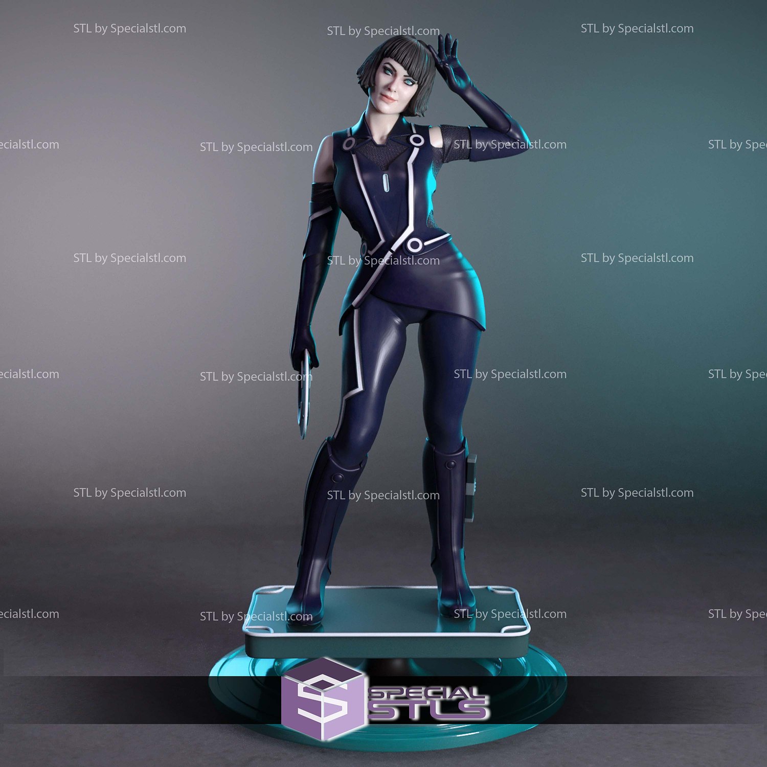 Quorra Tron Legacy 3D Printer Files STL Model — view 7