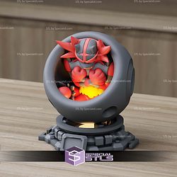 Super Basic Pokemon STL Incineroar Healing Machine 3D Model