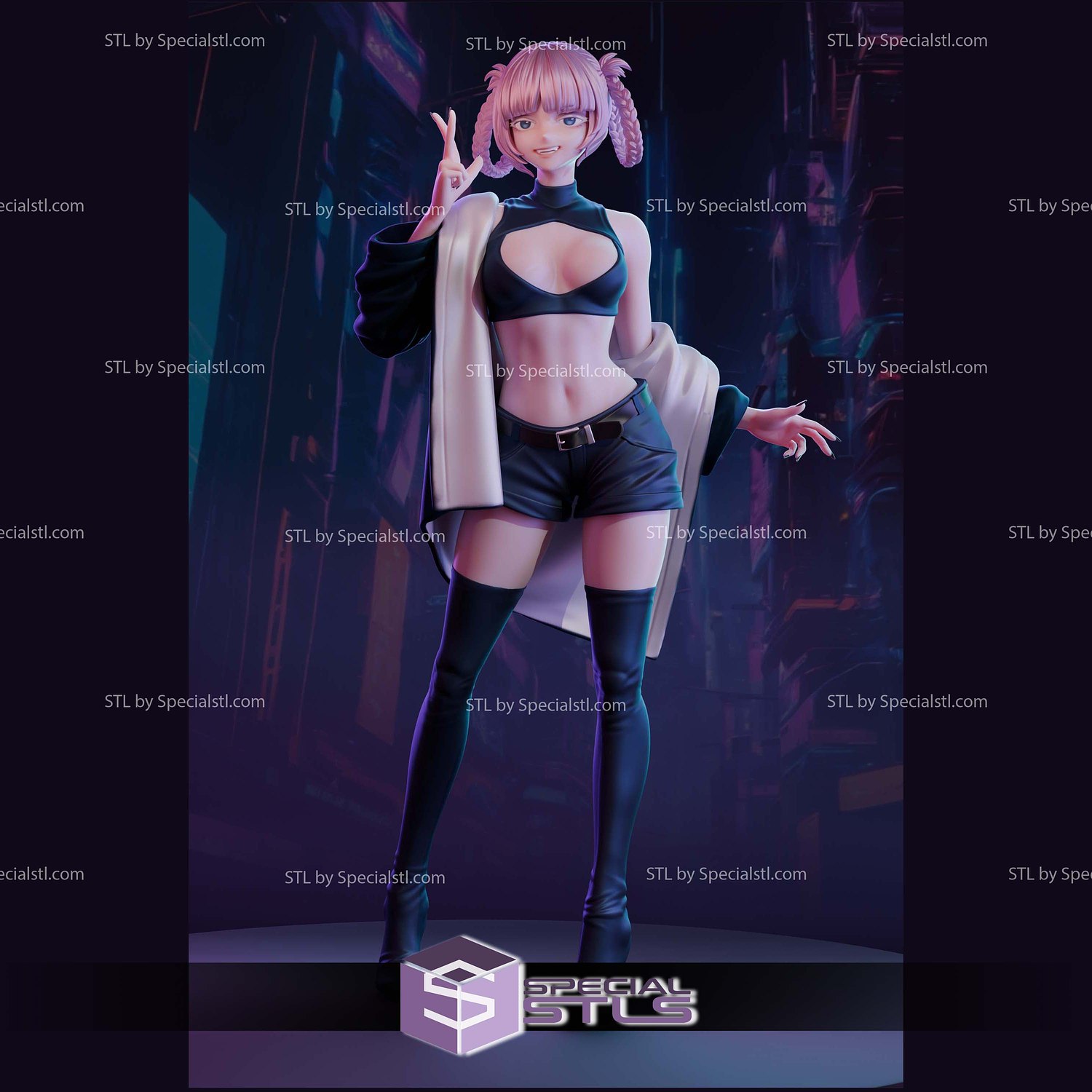 Nazuna Nanakusa Call of the Night Standalone 3D Printer Files STL Model — view 3