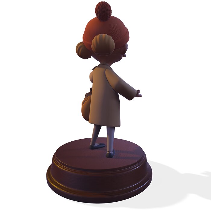 Stylized PBR Elderly Traveler 3D MP4 Model — view 4