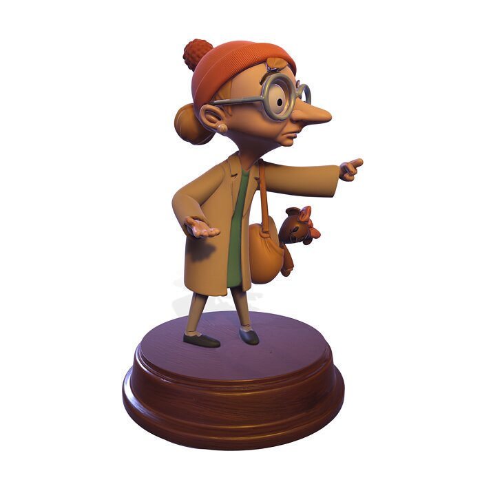 Stylized PBR Elderly Traveler 3D MP4 Model — view 6