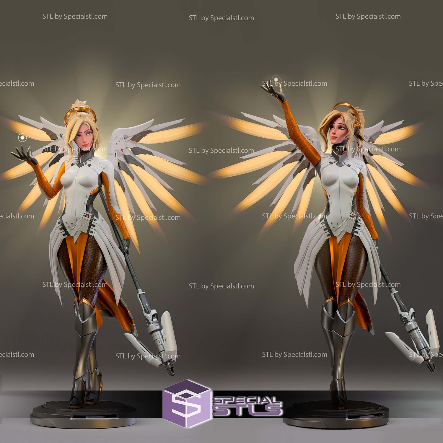 Mercy Overwatch V3 Digital STL Files 3D Model — view 2