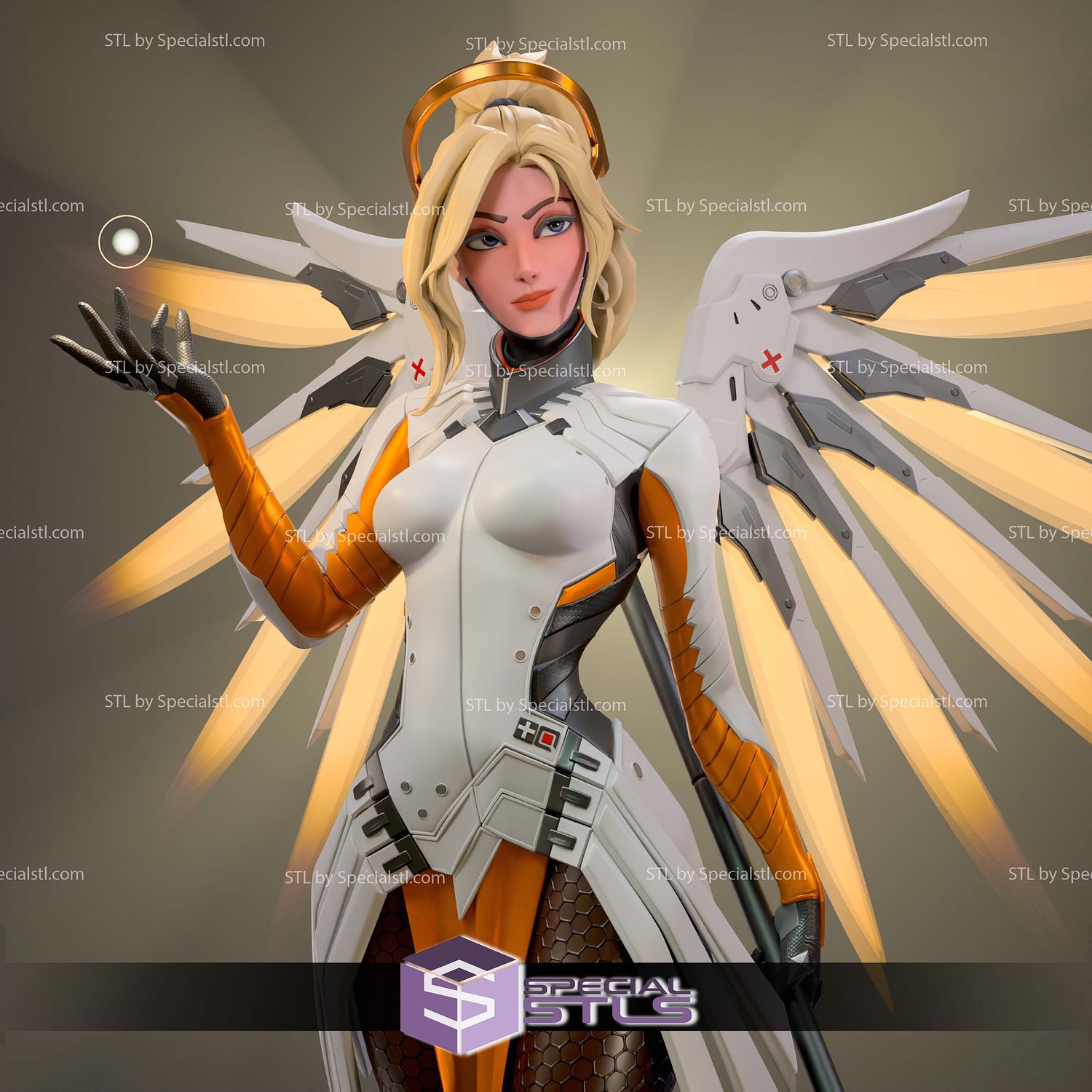 Mercy Overwatch V3 Digital STL Files 3D Model — view 3