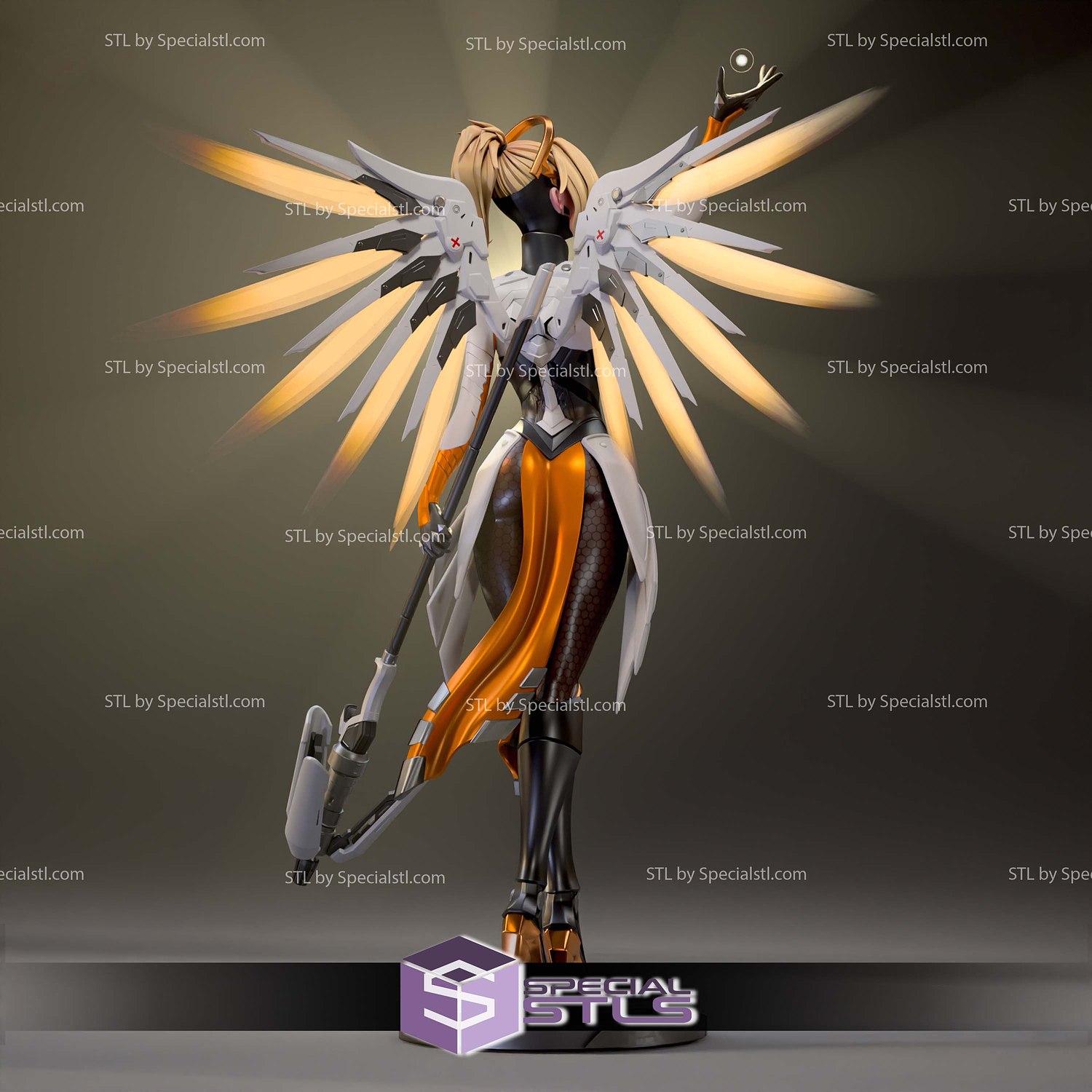 Mercy Overwatch V3 Digital STL Files 3D Model — view 4