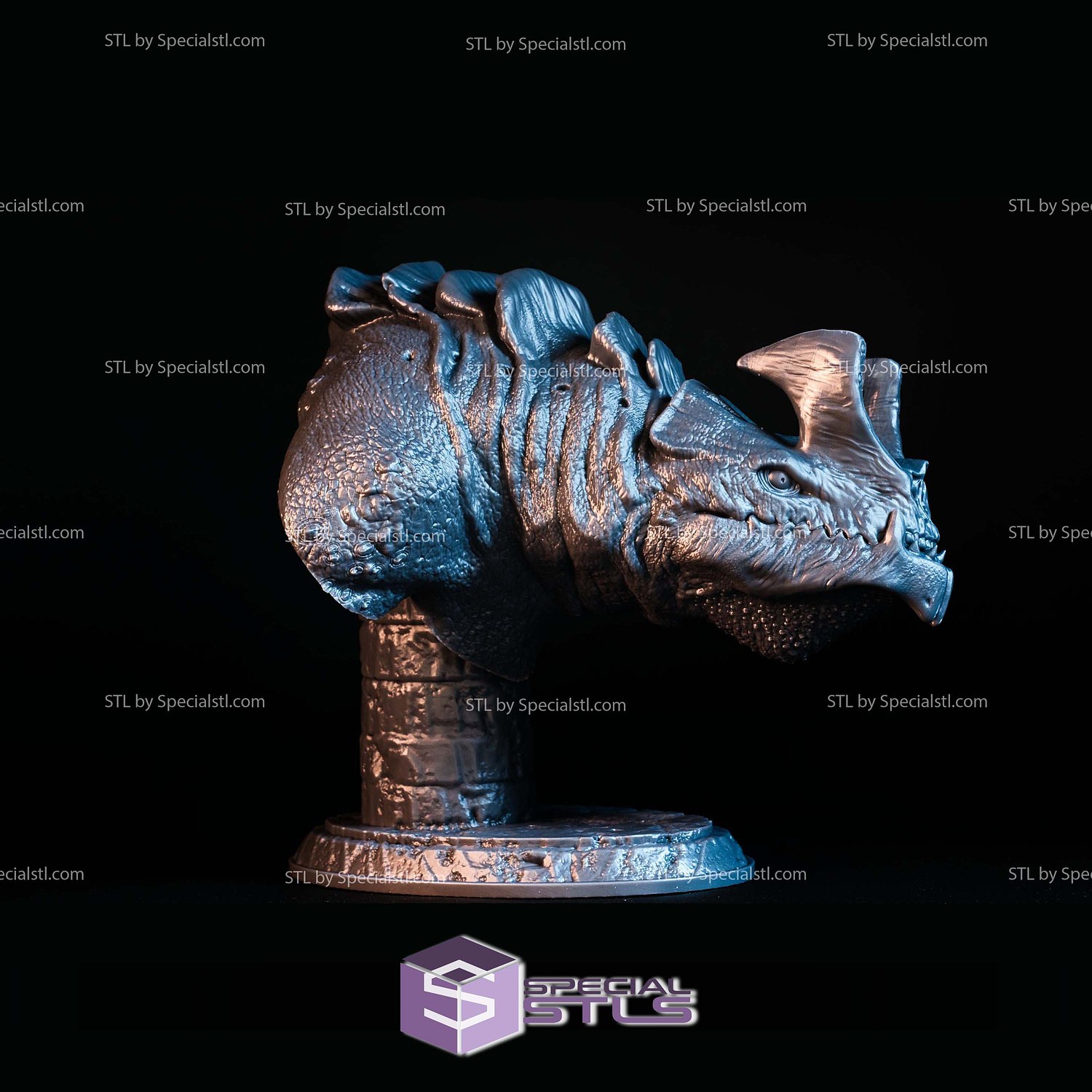 Simple STL Collection Otachi Bust 3D Model — view 2