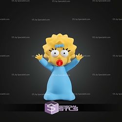 Basic STL Files Maggie Simpson Multipart 3D Model