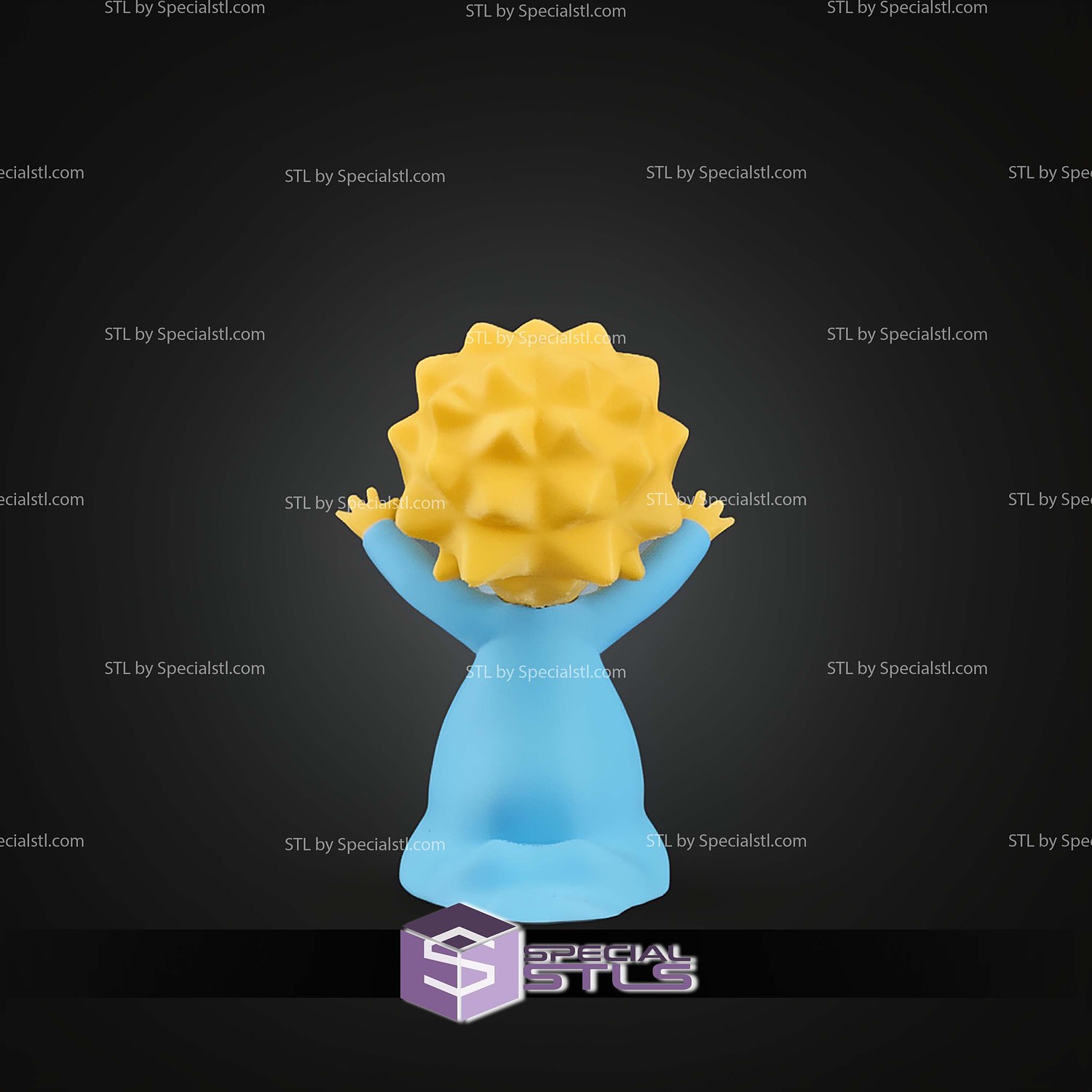Basic STL Files Maggie Simpson Multipart 3D Model — view 4