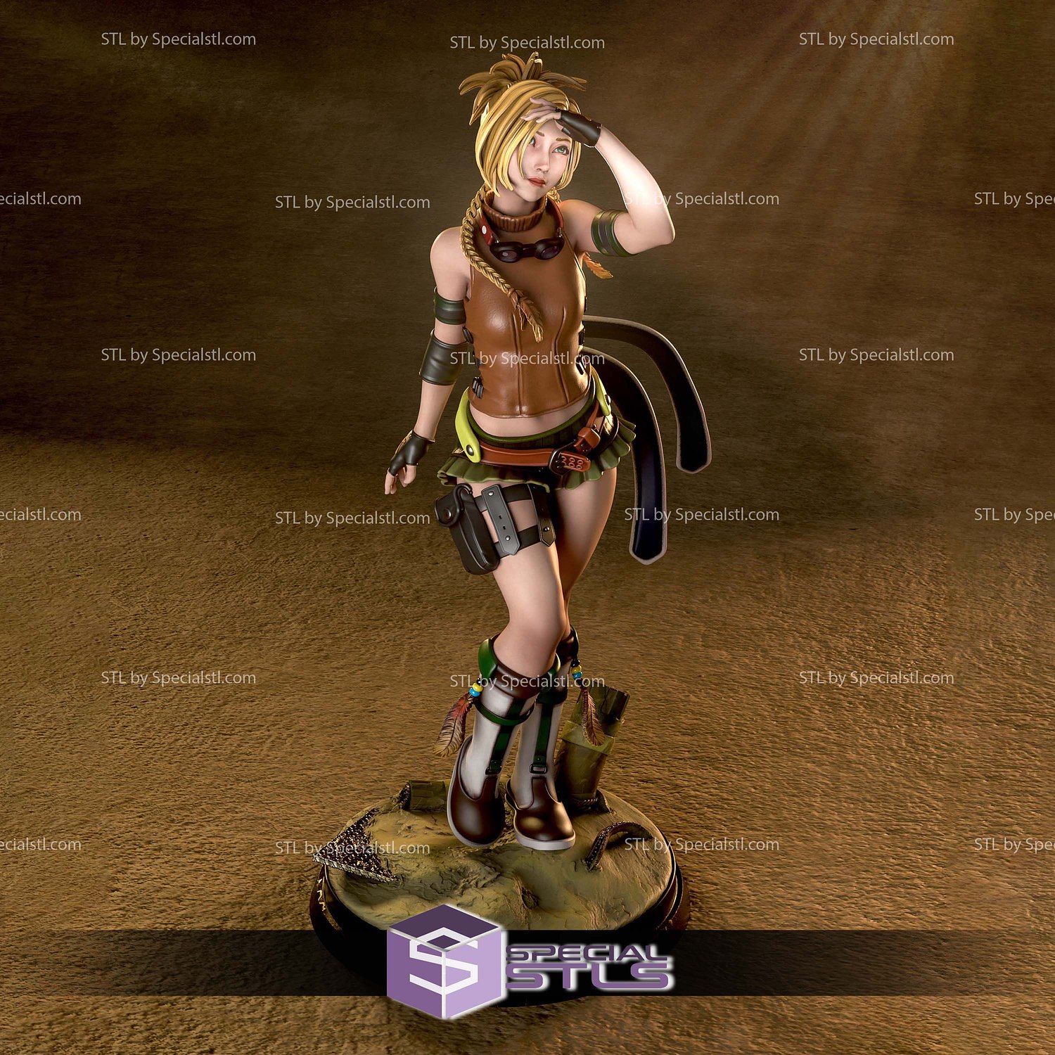 Rikku Final Fantasy X STL Files 3D Model — view 2