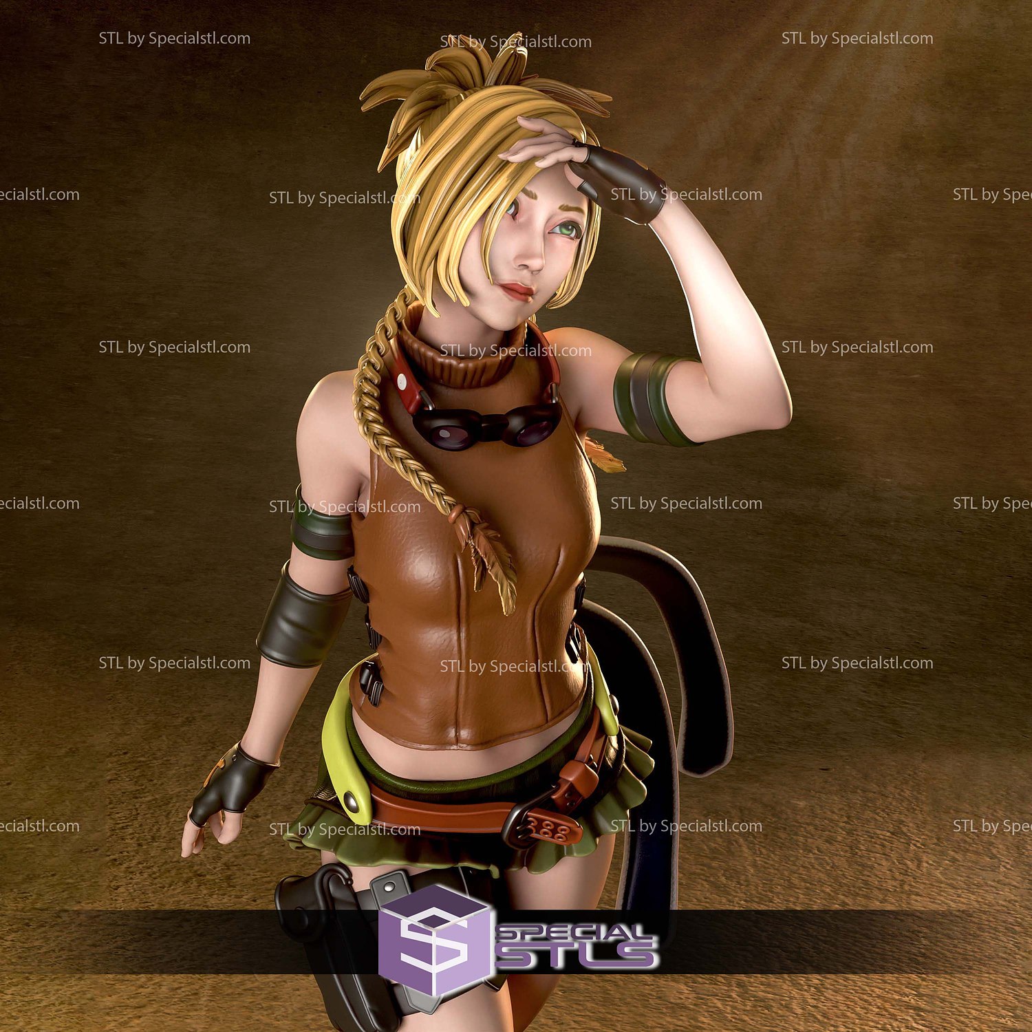 Rikku Final Fantasy X STL Files 3D Model — view 5