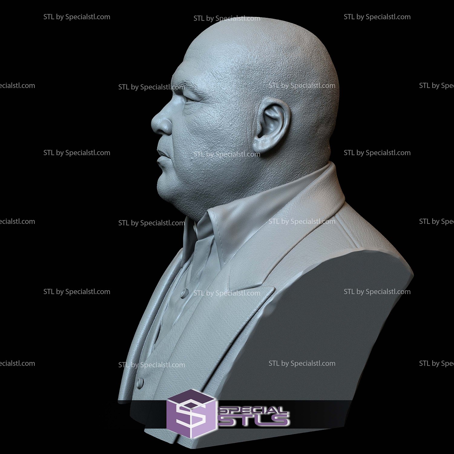 Bust Portrait STL Collection - Wilson Fisk Kingpin 3D Model — view 2