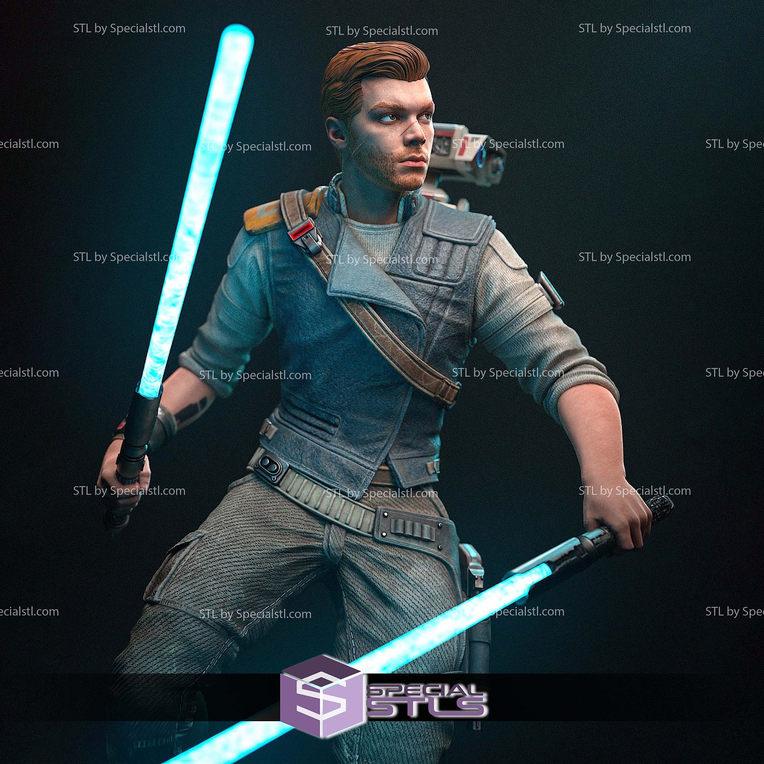Cal Kestis 2 Sword STL Files 3D Model — view 2