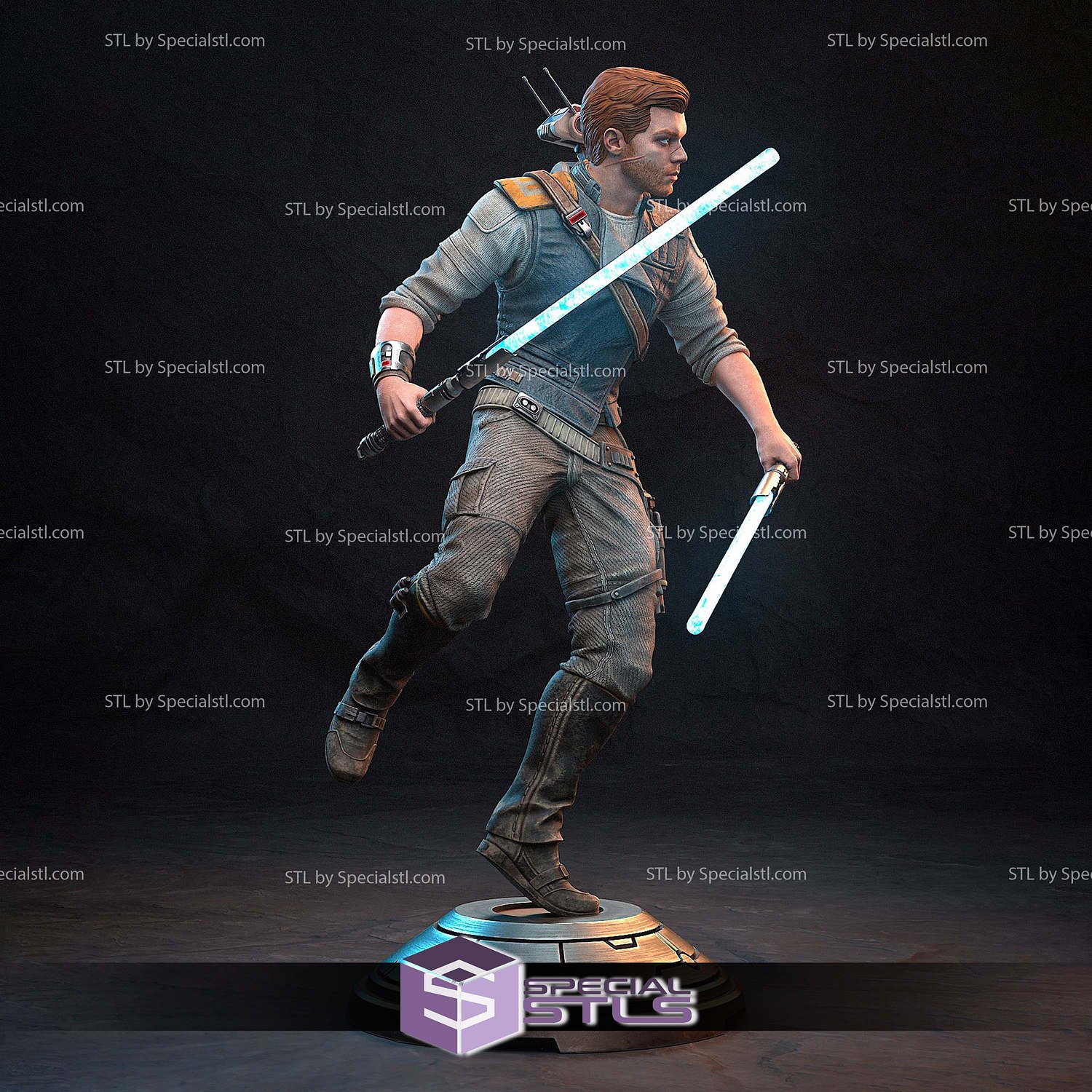 Cal Kestis 2 Sword STL Files 3D Model — view 3