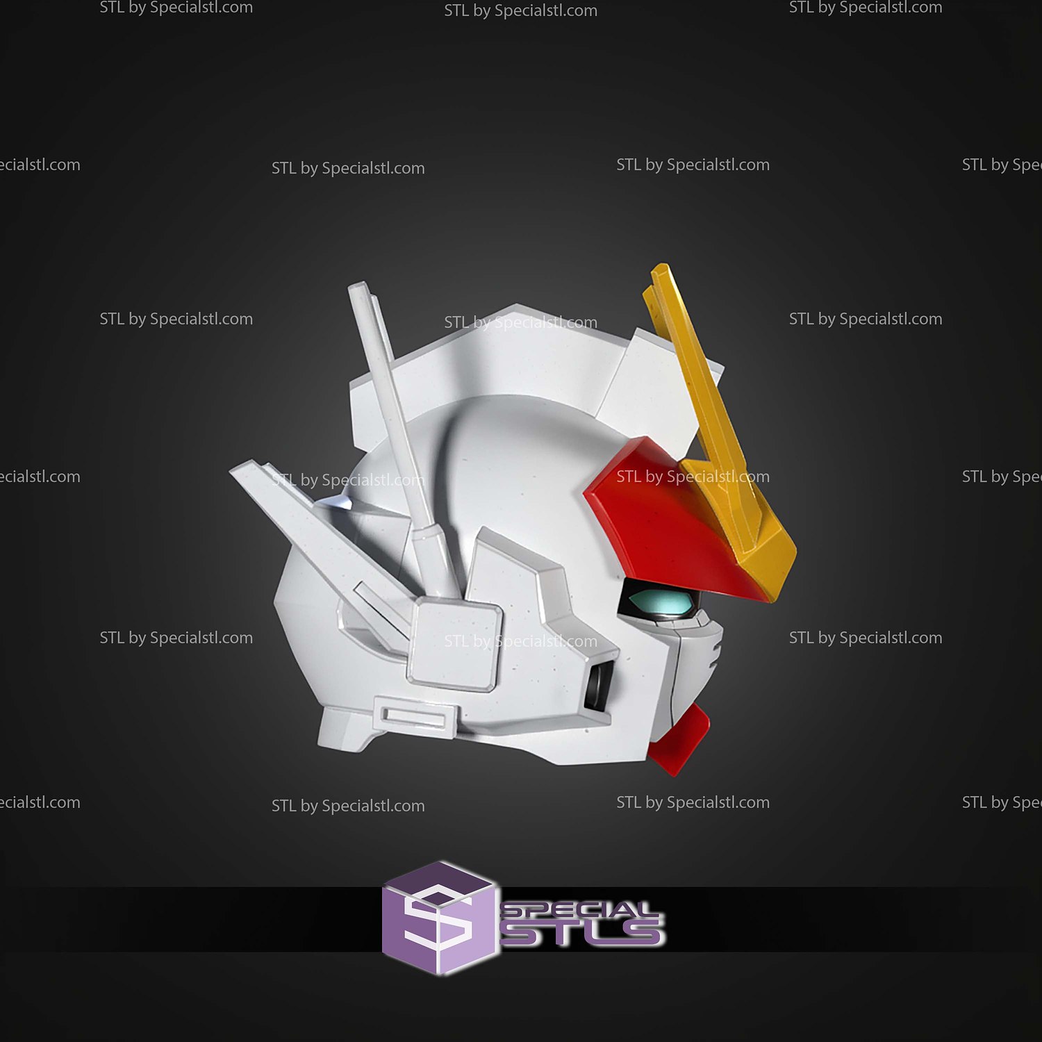 Cosplay STL Files Gundam Heavyarms EW Helmet 3D Model — view 6