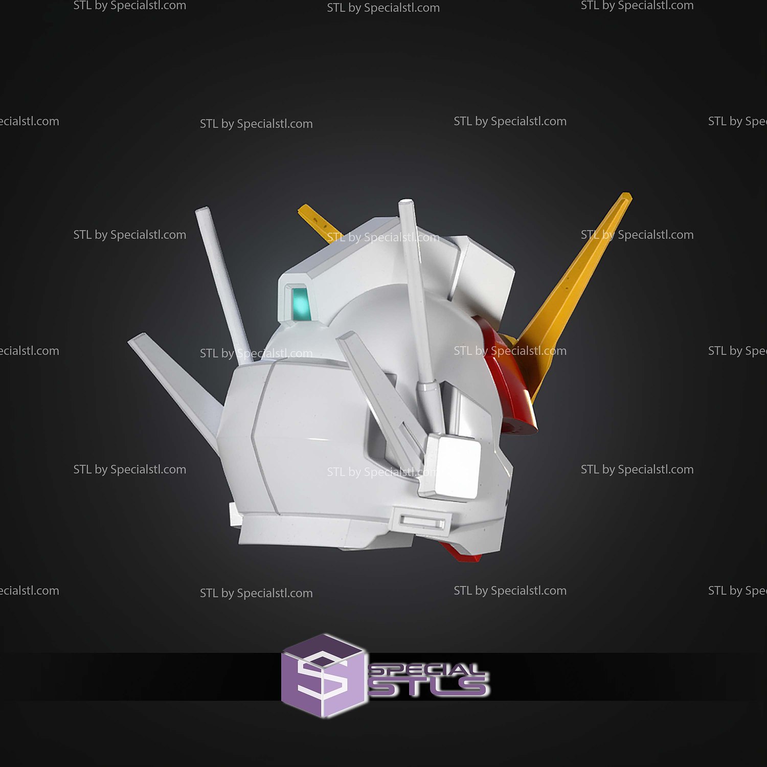 Cosplay STL Files Gundam Heavyarms EW Helmet 3D Model — view 7
