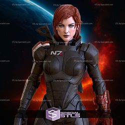Commander Shephard Female 3D Printer Files STL Model