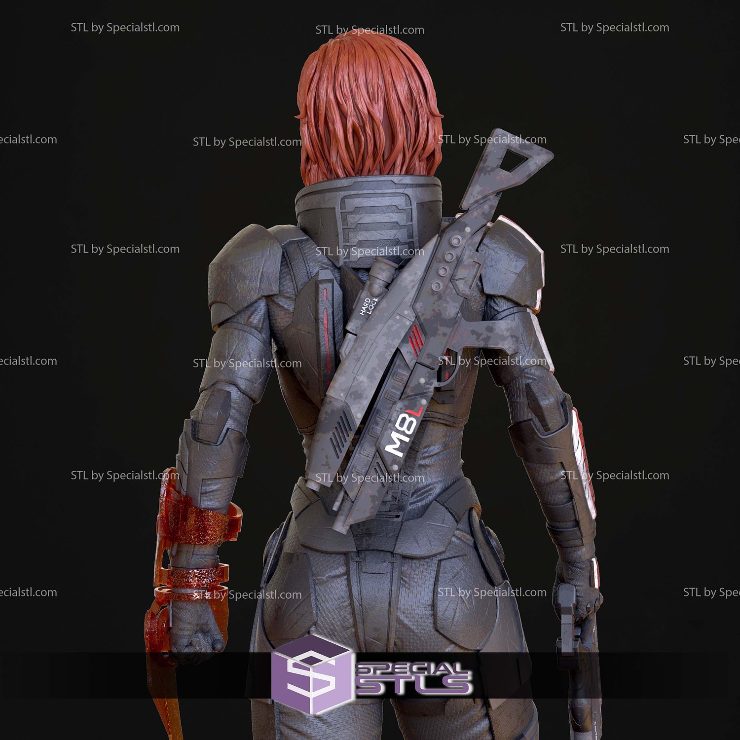 Commander Shephard Female 3D Printer Files STL Model — view 3