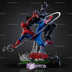 Venom and Amazing Spiderman Diorama V2 3D Printer Files STL Model
